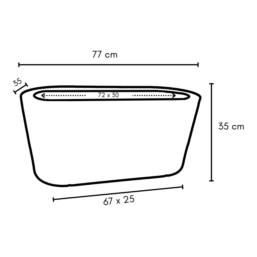 Large Oval Polyethylene Flower Pot