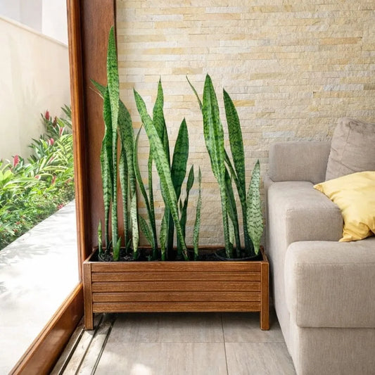 Large Wooden Slat Flower Pots