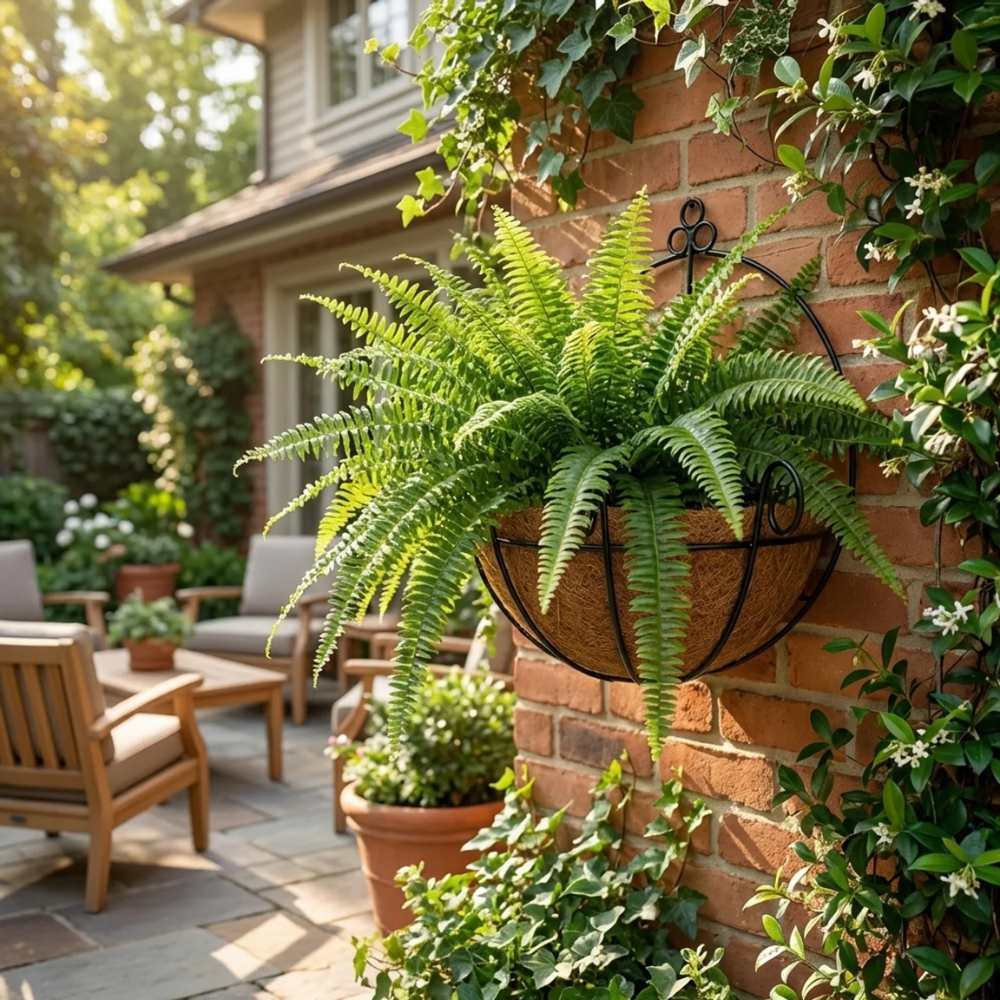 Coconut Fiber Wall Mounted Half Pot Flower Pot