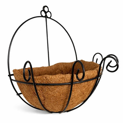 Coconut Fiber Wall Mounted Half Pot Flower Pot
