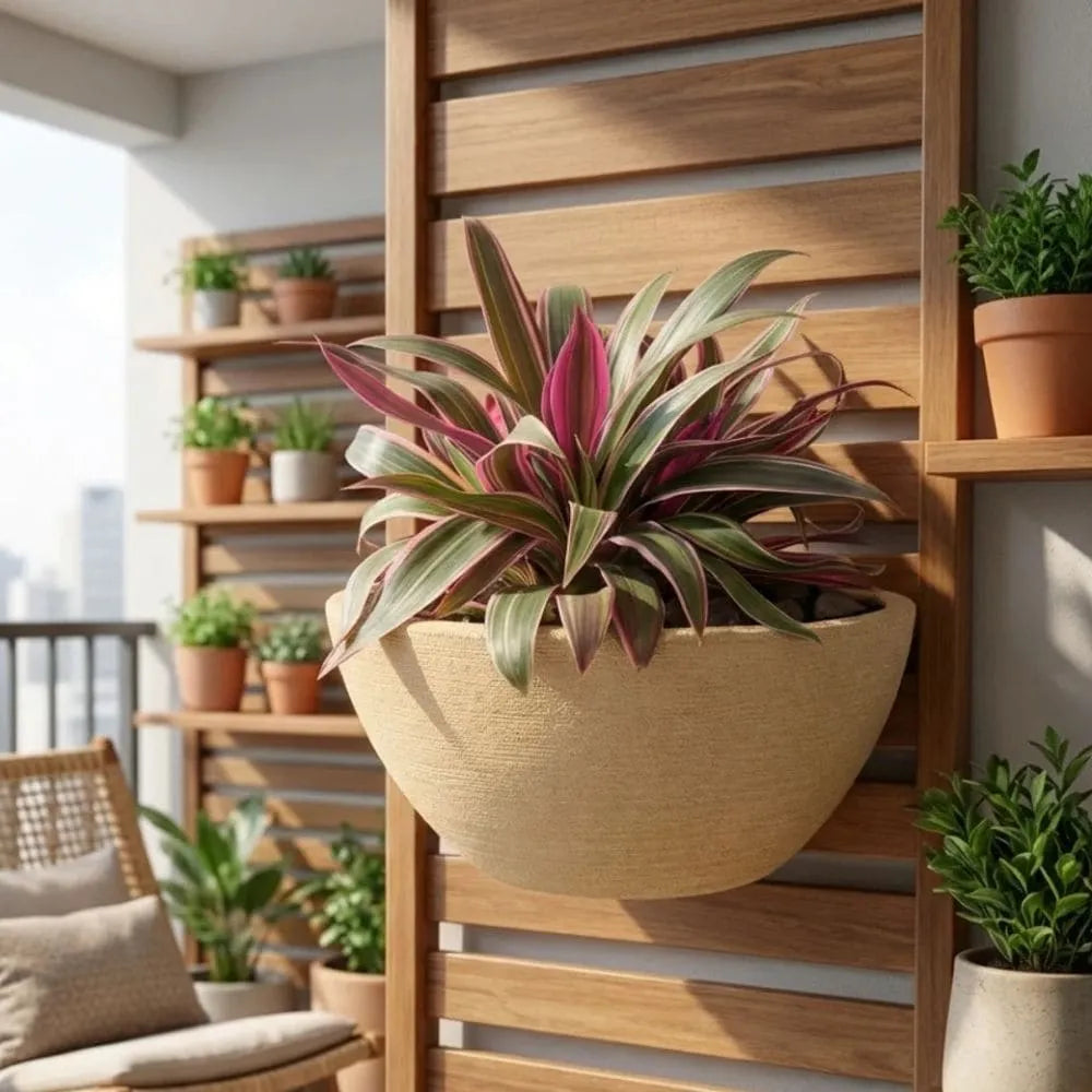 Half Moon Shaped Wall Mounted Flower Pot