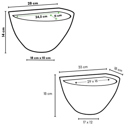 Half Moon Shaped Wall Mounted Flower Pot