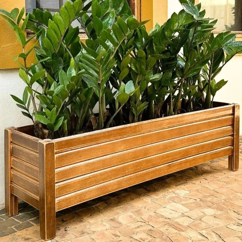 Large Wooden Slat Flower Pots