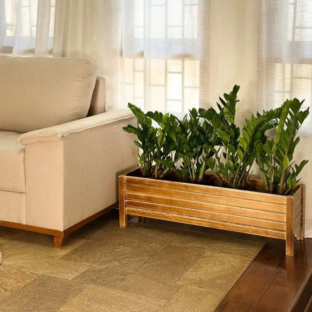 Large Wooden Slat Flower Pots