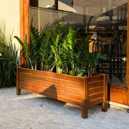 Large Wooden Slat Flower Pots
