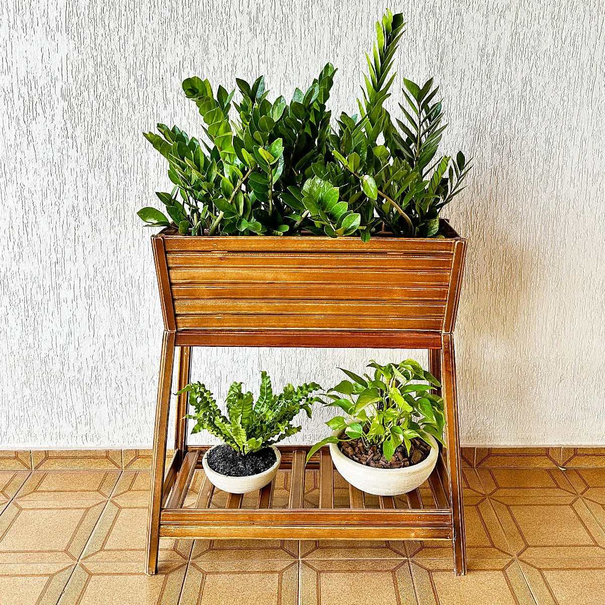 Wooden Flower Pot With Stand