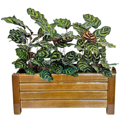 Wooden Slatted Flower Pot 40x16 CM